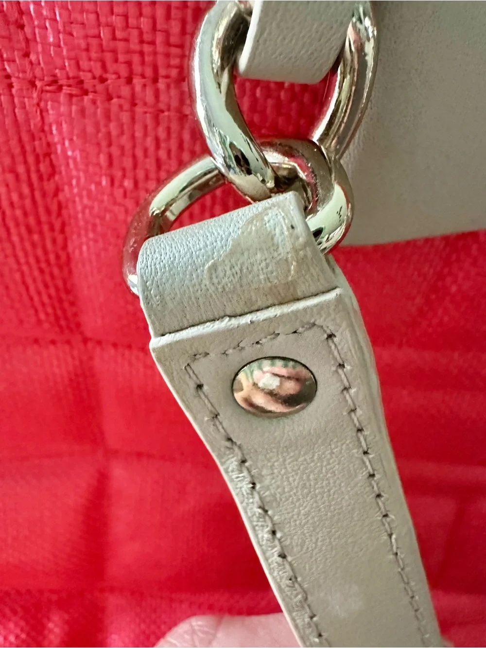 Kate Spade Veranda Place Straw Maryanne Shoulder Bag in Coral Pink & Cream